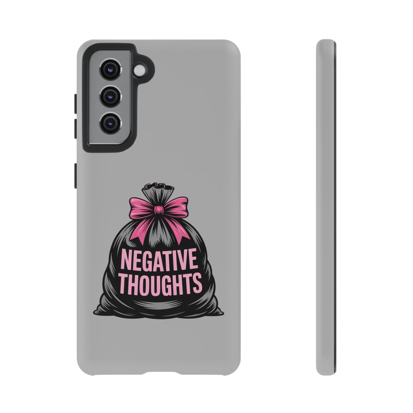 Negative Thoughts Phone Case, Tough Cases for Mental Wellness, Inspirational Gift, Motivational Phone Cover, Positive Vibes Protection