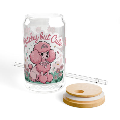 Bitchy But Cute – 16oz Sipper Glass