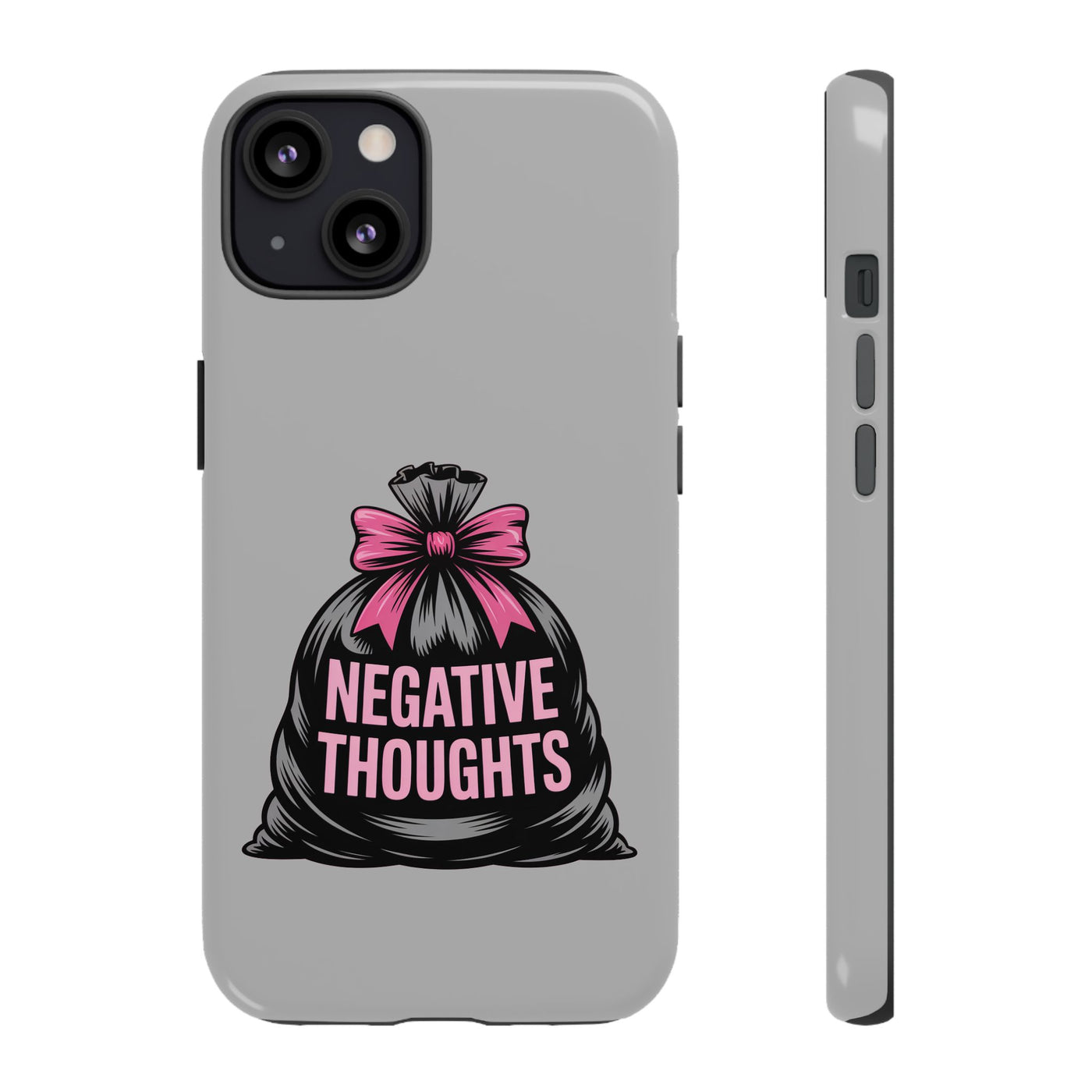 Negative Thoughts Phone Case, Tough Cases for Mental Wellness, Inspirational Gift, Motivational Phone Cover, Positive Vibes Protection