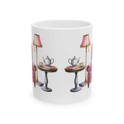 Vintage Cozy Cat - Ceramic Mug