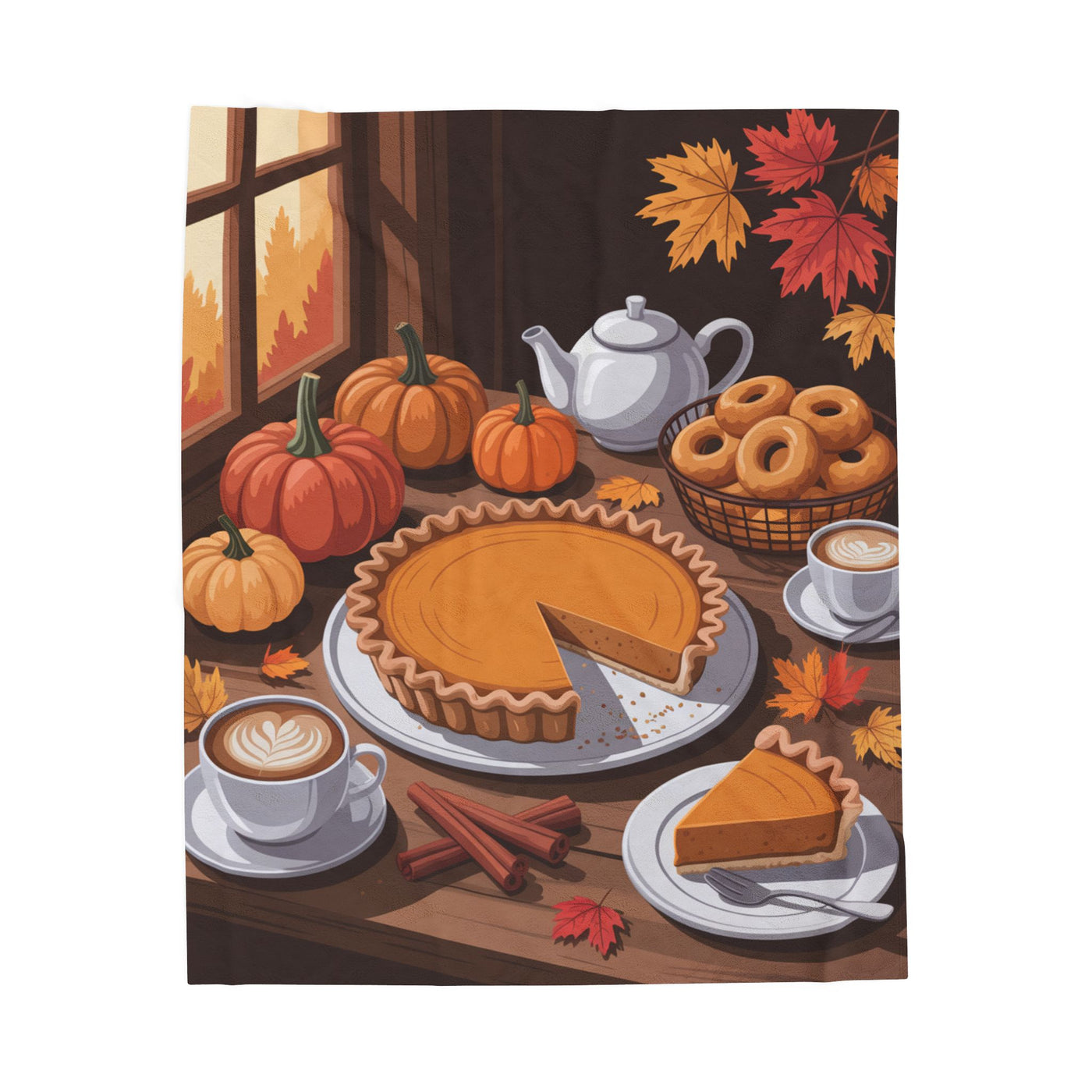 Cozy Fall Plush Velveteen Blanket