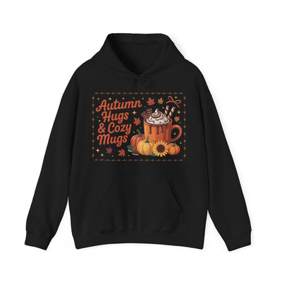 Autumn Hugs & Cozy Mugs Hoodie - Cozy Unisex Sweatshirt
