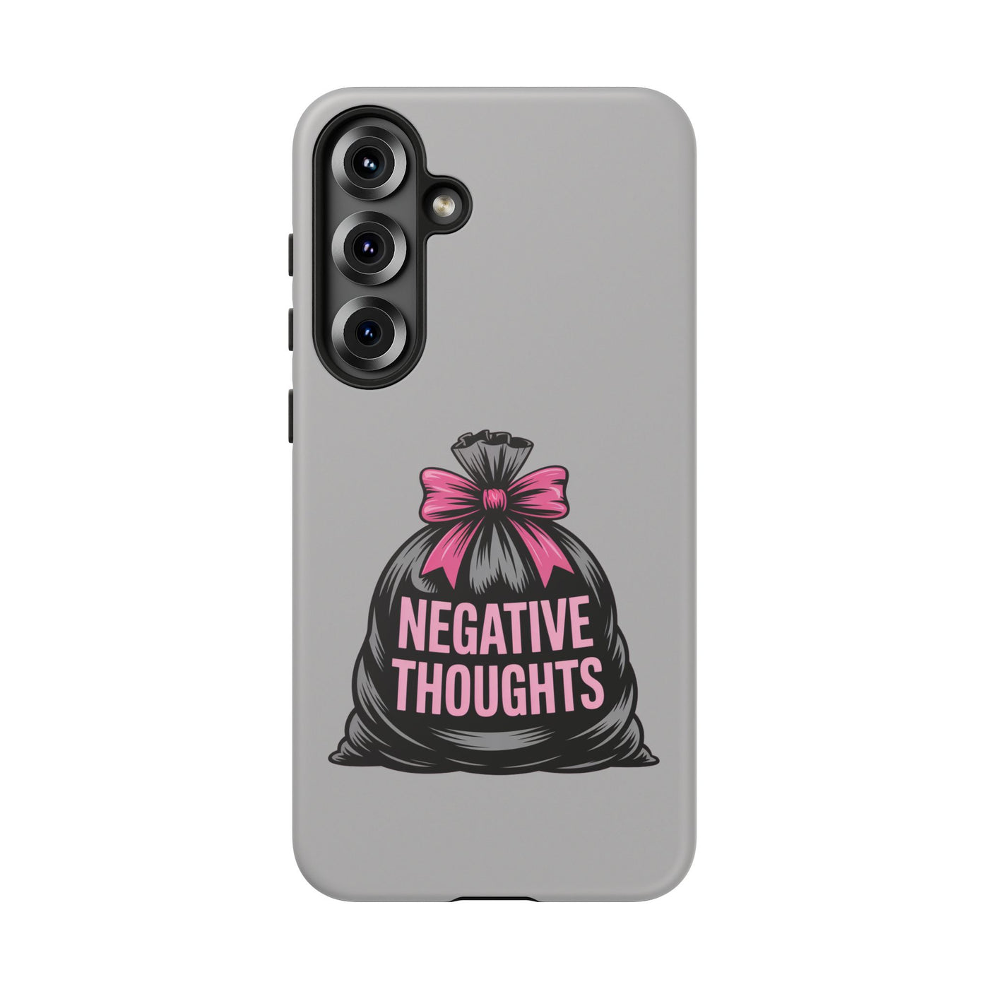 Negative Thoughts Phone Case, Tough Cases for Mental Wellness, Inspirational Gift, Motivational Phone Cover, Positive Vibes Protection