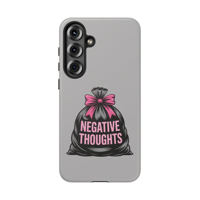 Negative Thoughts Phone Case, Tough Cases for Mental Wellness, Inspirational Gift, Motivational Phone Cover, Positive Vibes Protection