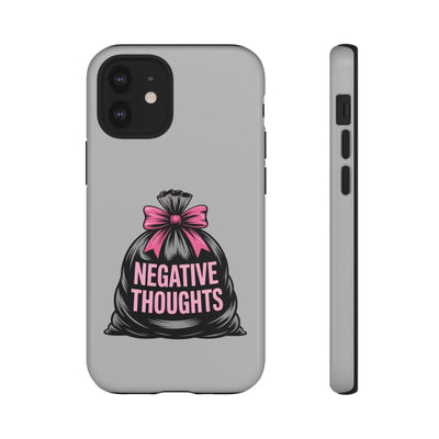 Negative Thoughts Phone Case, Tough Cases for Mental Wellness, Inspirational Gift, Motivational Phone Cover, Positive Vibes Protection