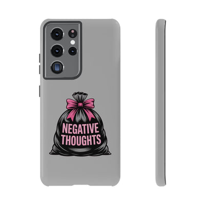 Negative Thoughts Phone Case, Tough Cases for Mental Wellness, Inspirational Gift, Motivational Phone Cover, Positive Vibes Protection