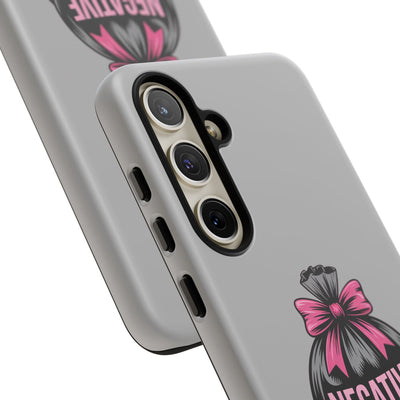 Negative Thoughts Phone Case, Tough Cases for Mental Wellness, Inspirational Gift, Motivational Phone Cover, Positive Vibes Protection