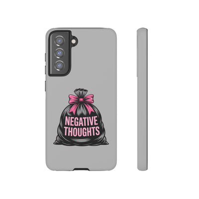 Negative Thoughts Phone Case, Tough Cases for Mental Wellness, Inspirational Gift, Motivational Phone Cover, Positive Vibes Protection