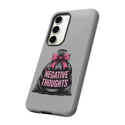 Negative Thoughts Phone Case, Tough Cases for Mental Wellness, Inspirational Gift, Motivational Phone Cover, Positive Vibes Protection