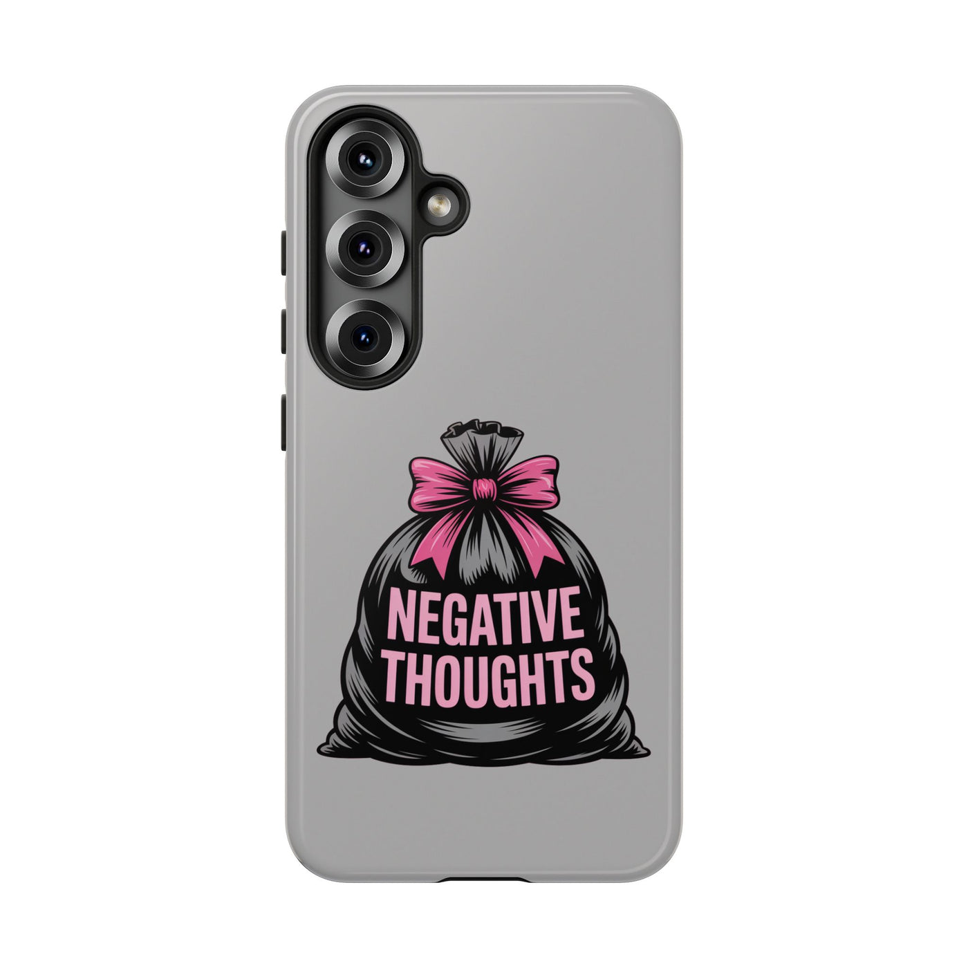 Negative Thoughts Phone Case, Tough Cases for Mental Wellness, Inspirational Gift, Motivational Phone Cover, Positive Vibes Protection