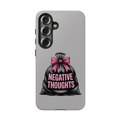 Negative Thoughts Phone Case, Tough Cases for Mental Wellness, Inspirational Gift, Motivational Phone Cover, Positive Vibes Protection