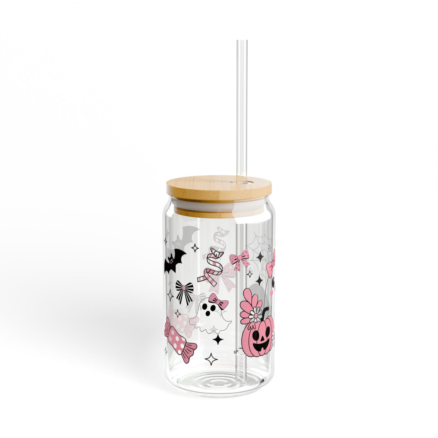 Halloween Themed Sipper Glass 16oz
