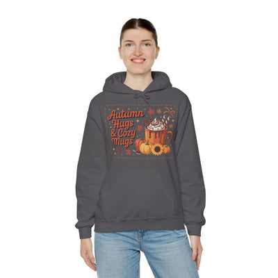 Autumn Hugs & Cozy Mugs Hoodie - Cozy Unisex Sweatshirt