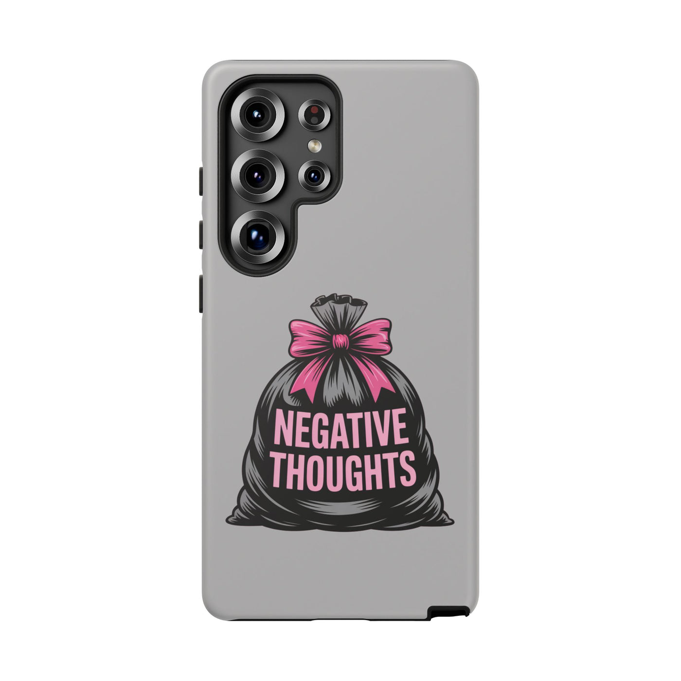 Negative Thoughts Phone Case, Tough Cases for Mental Wellness, Inspirational Gift, Motivational Phone Cover, Positive Vibes Protection