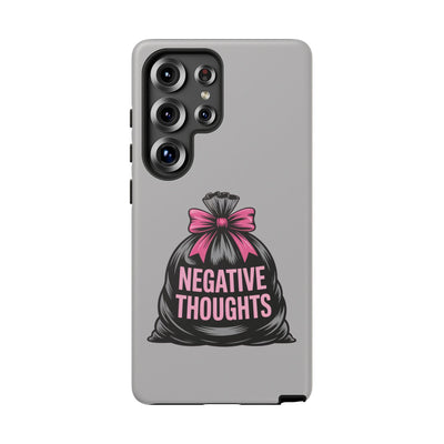 Negative Thoughts Phone Case, Tough Cases for Mental Wellness, Inspirational Gift, Motivational Phone Cover, Positive Vibes Protection
