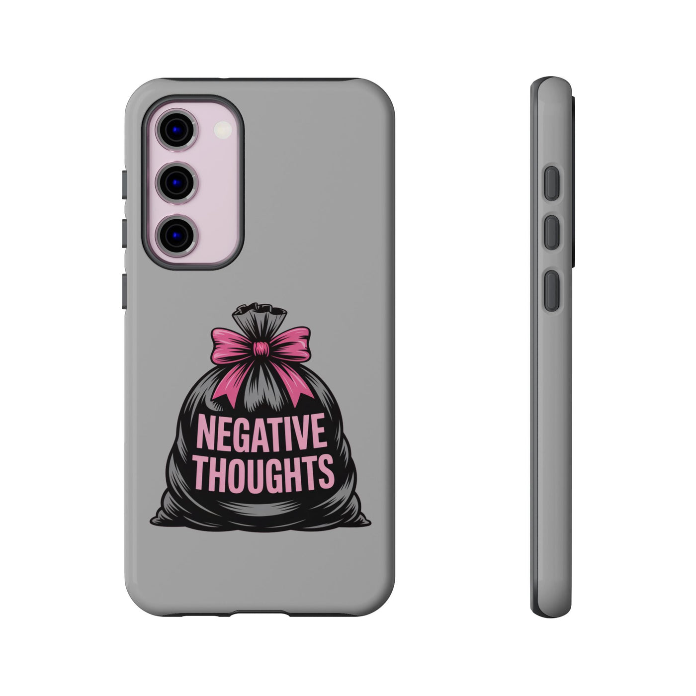 Negative Thoughts Phone Case, Tough Cases for Mental Wellness, Inspirational Gift, Motivational Phone Cover, Positive Vibes Protection