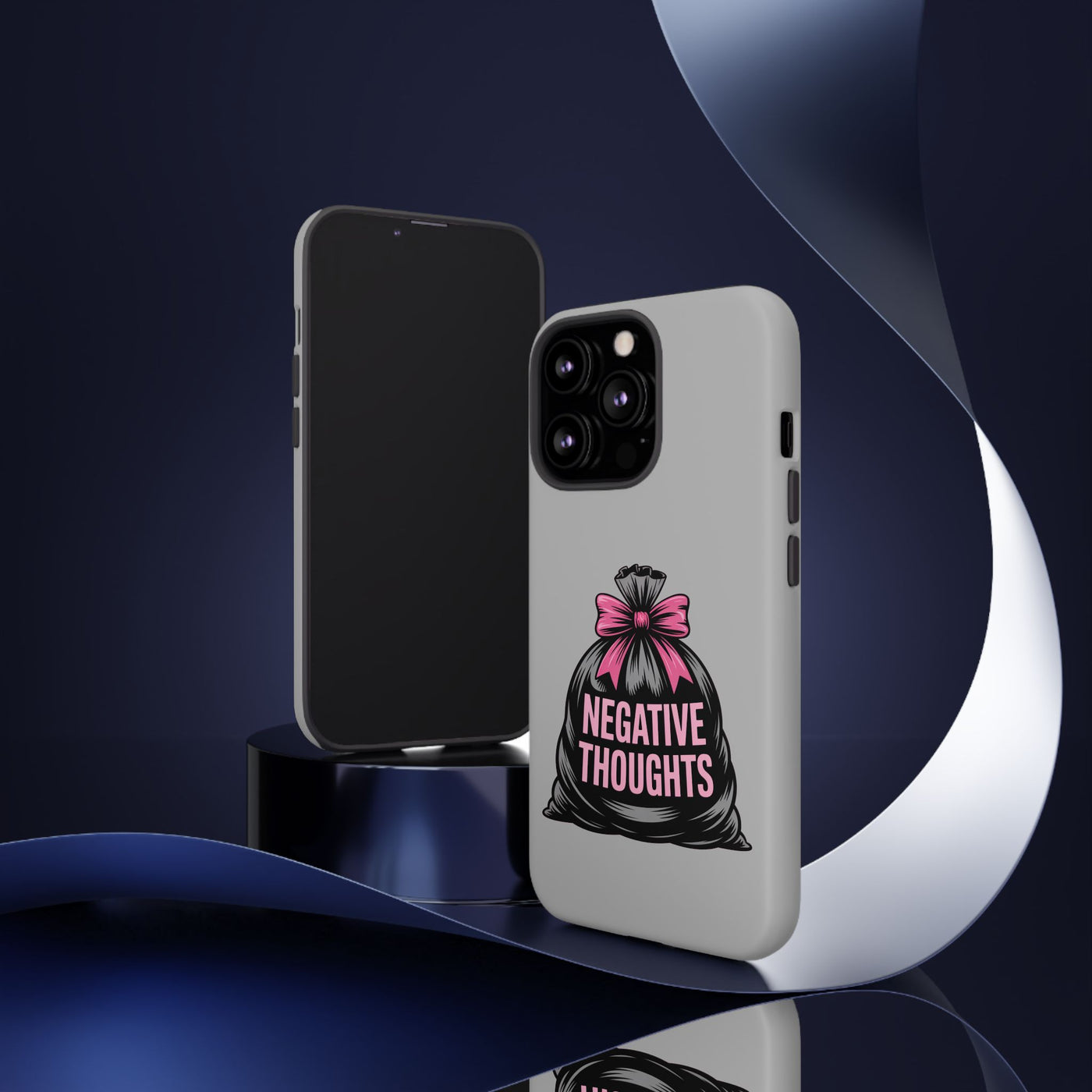 Negative Thoughts Phone Case, Tough Cases for Mental Wellness, Inspirational Gift, Motivational Phone Cover, Positive Vibes Protection