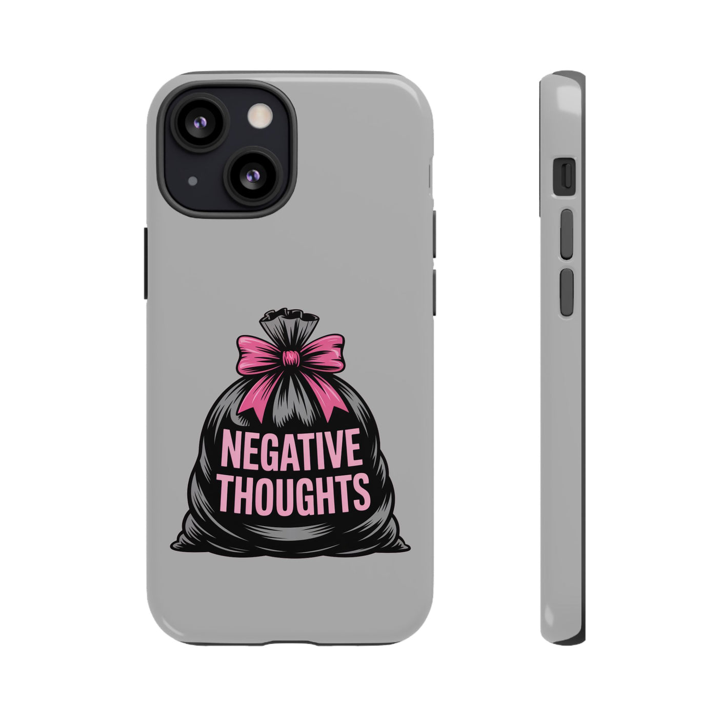 Negative Thoughts Phone Case, Tough Cases for Mental Wellness, Inspirational Gift, Motivational Phone Cover, Positive Vibes Protection