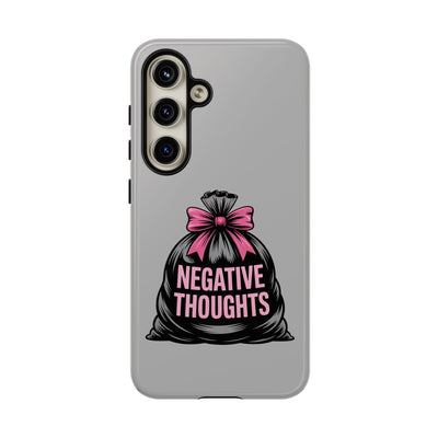 Negative Thoughts Phone Case, Tough Cases for Mental Wellness, Inspirational Gift, Motivational Phone Cover, Positive Vibes Protection