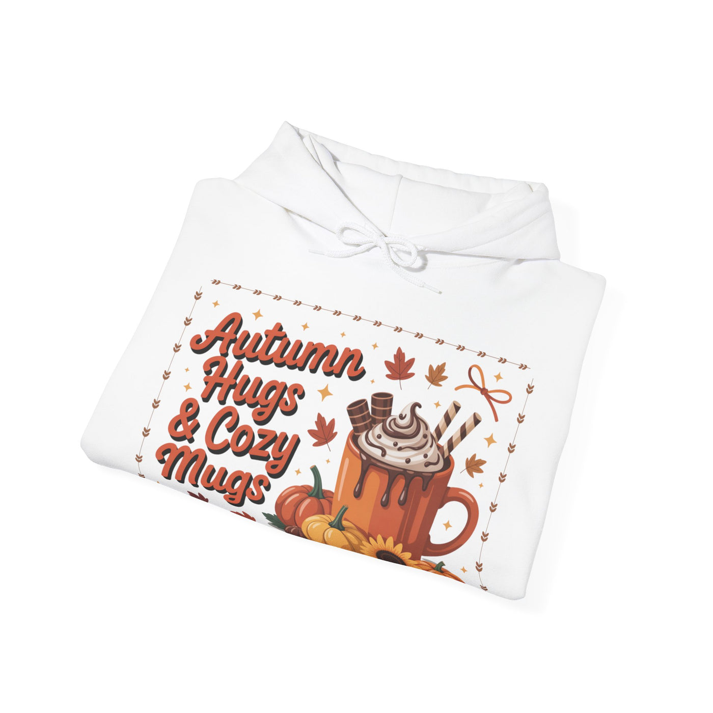 Autumn Hugs & Cozy Mugs Hoodie - Cozy Unisex Sweatshirt