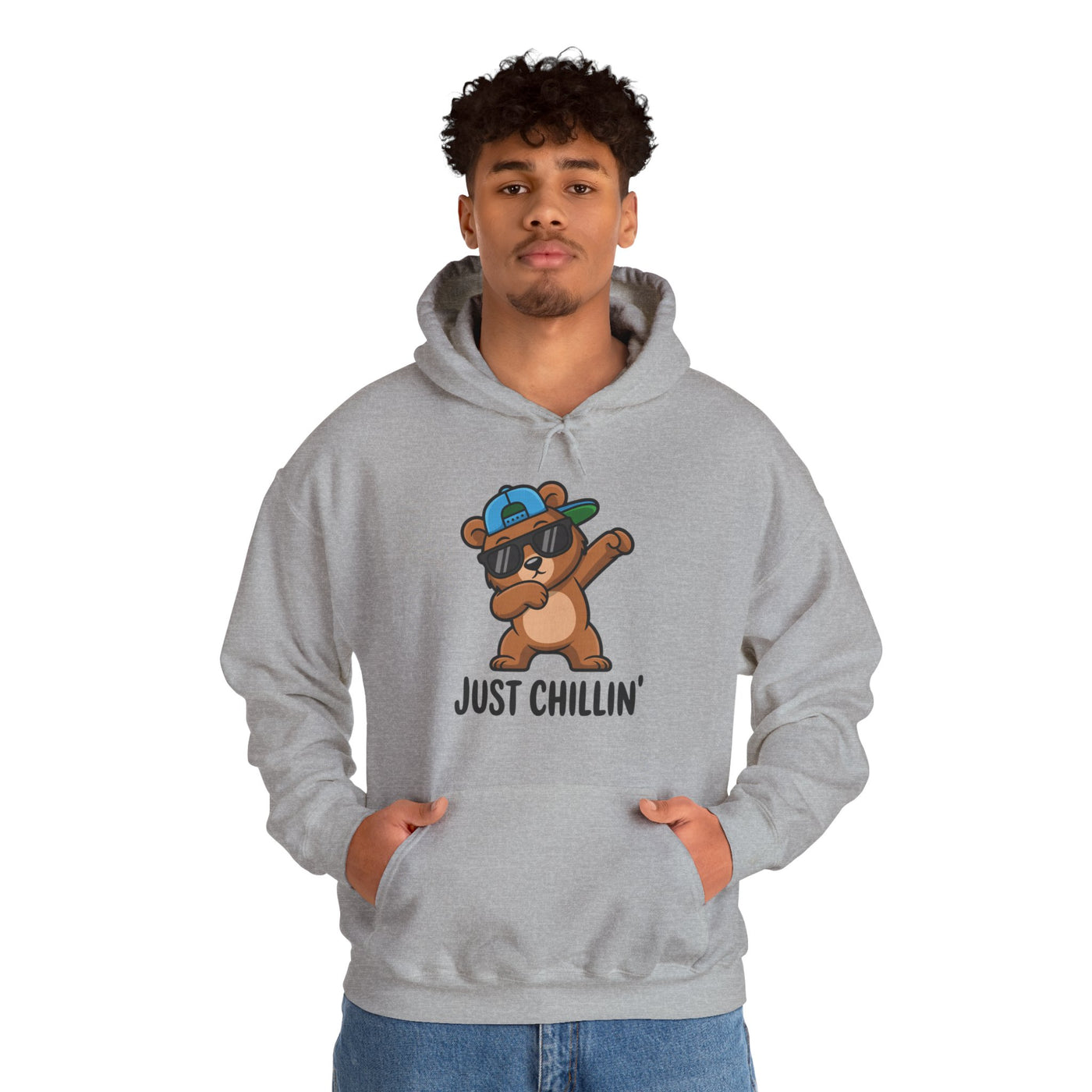 Chillin' Bear Hoodie - Cozy Unisex Sweatshirt