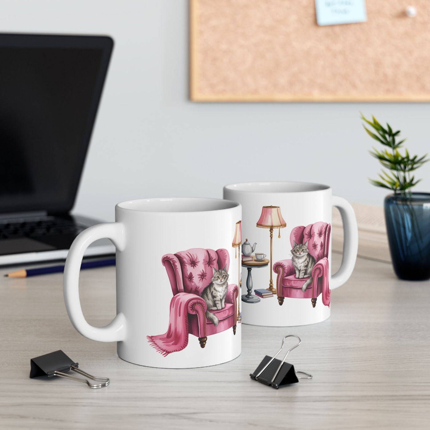 Vintage Cozy Cat - Ceramic Mug
