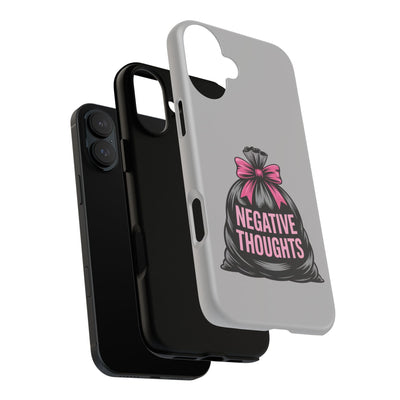 Negative Thoughts Phone Case, Tough Cases for Mental Wellness, Inspirational Gift, Motivational Phone Cover, Positive Vibes Protection