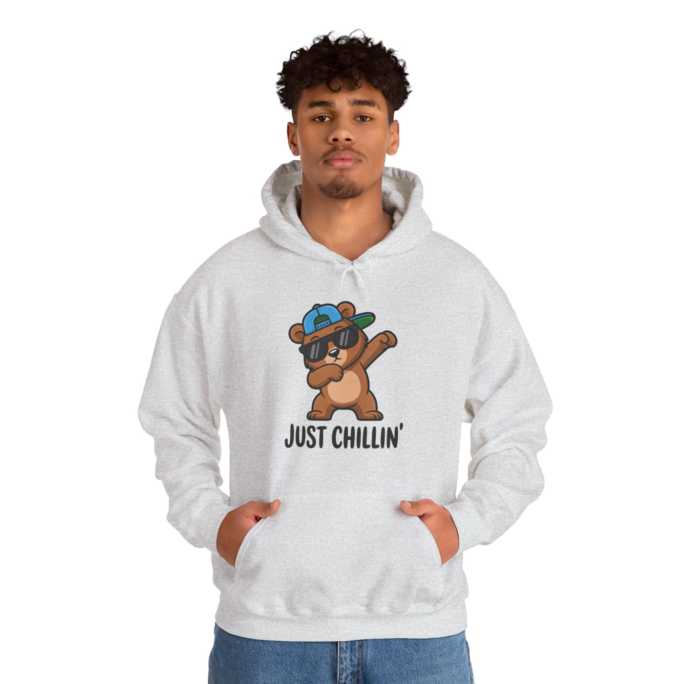 Chillin' Bear Hoodie - Cozy Unisex Sweatshirt