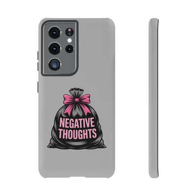 Negative Thoughts Phone Case, Tough Cases for Mental Wellness, Inspirational Gift, Motivational Phone Cover, Positive Vibes Protection
