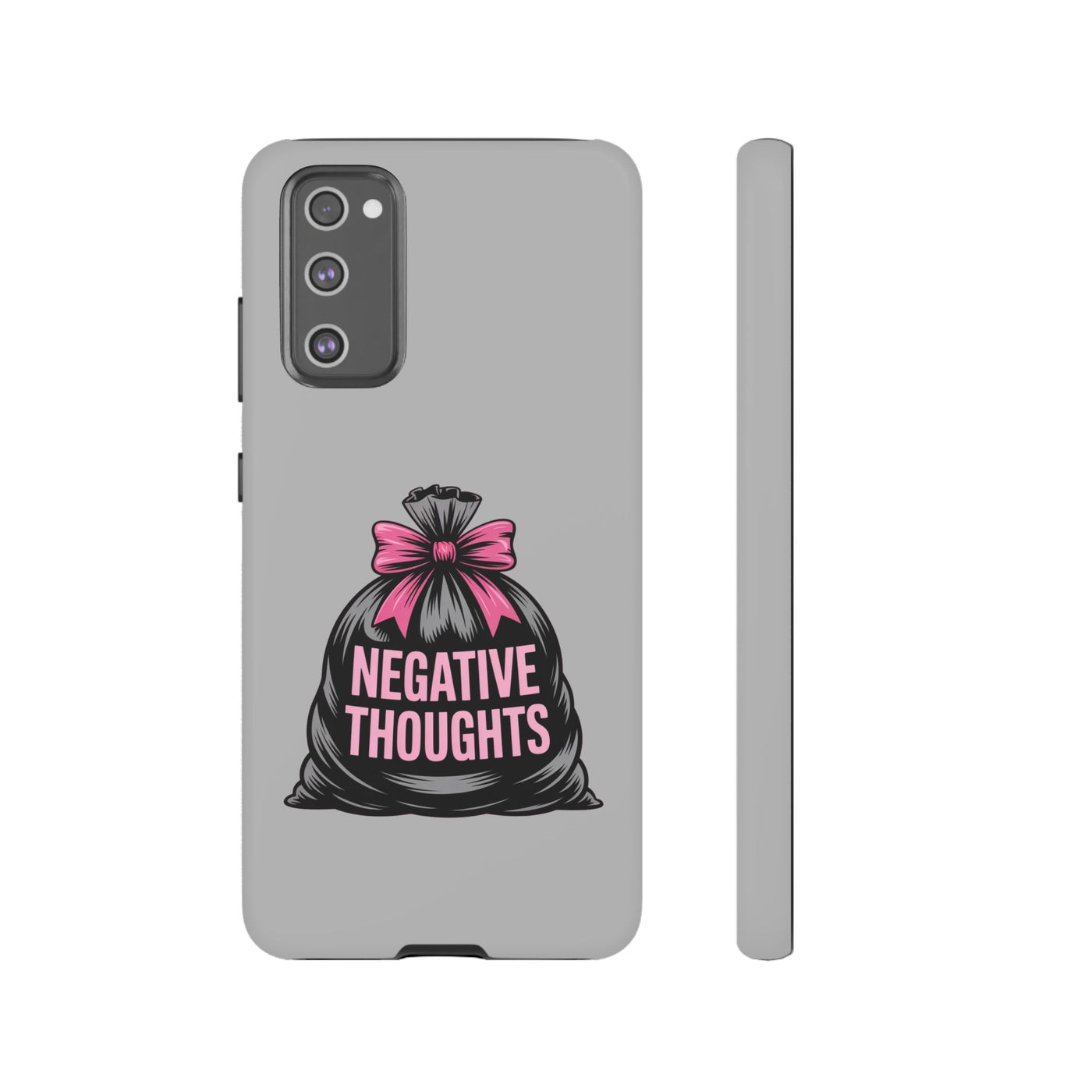Negative Thoughts Phone Case, Tough Cases for Mental Wellness, Inspirational Gift, Motivational Phone Cover, Positive Vibes Protection