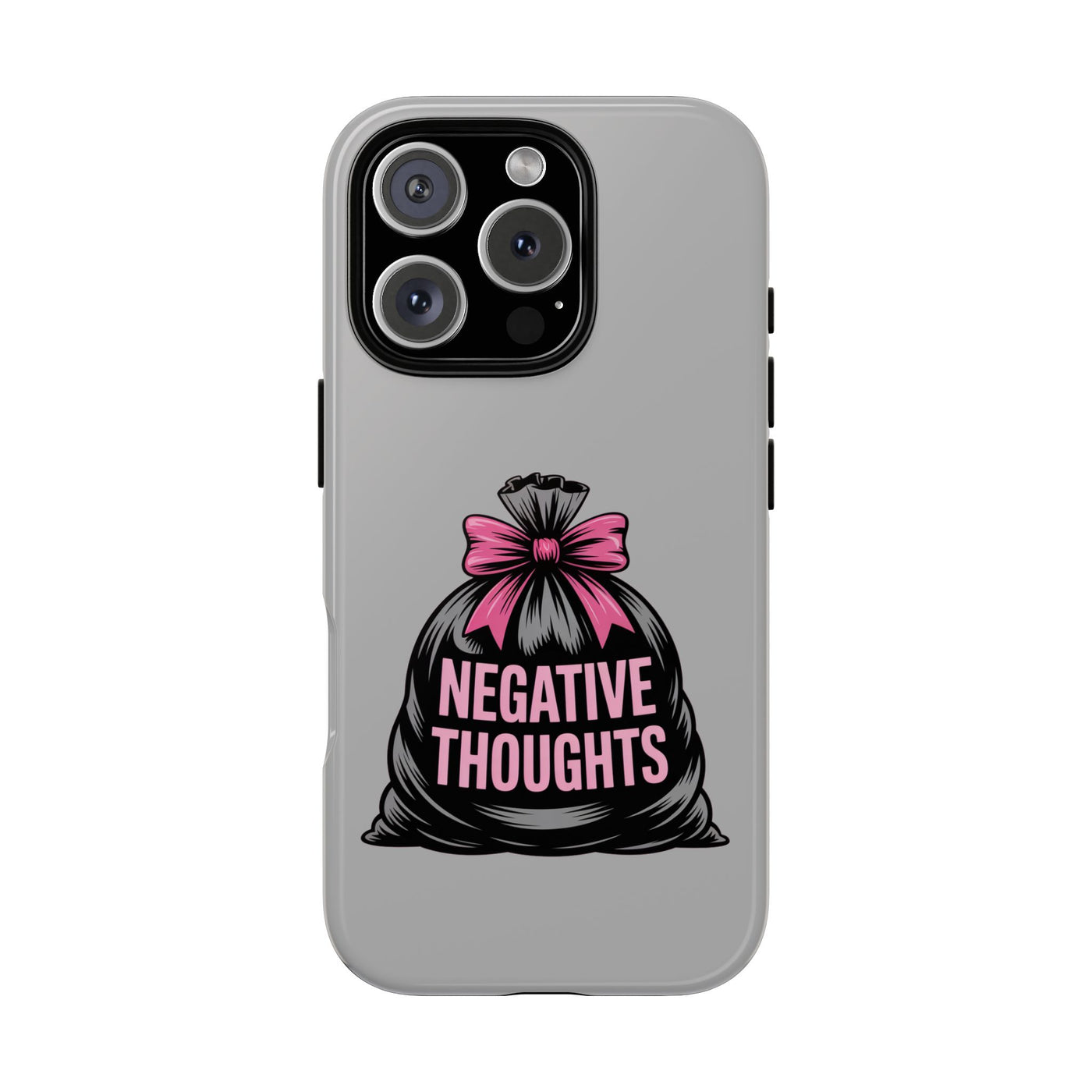 Negative Thoughts Phone Case, Tough Cases for Mental Wellness, Inspirational Gift, Motivational Phone Cover, Positive Vibes Protection