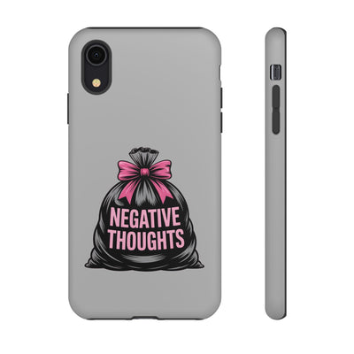 Negative Thoughts Phone Case, Tough Cases for Mental Wellness, Inspirational Gift, Motivational Phone Cover, Positive Vibes Protection