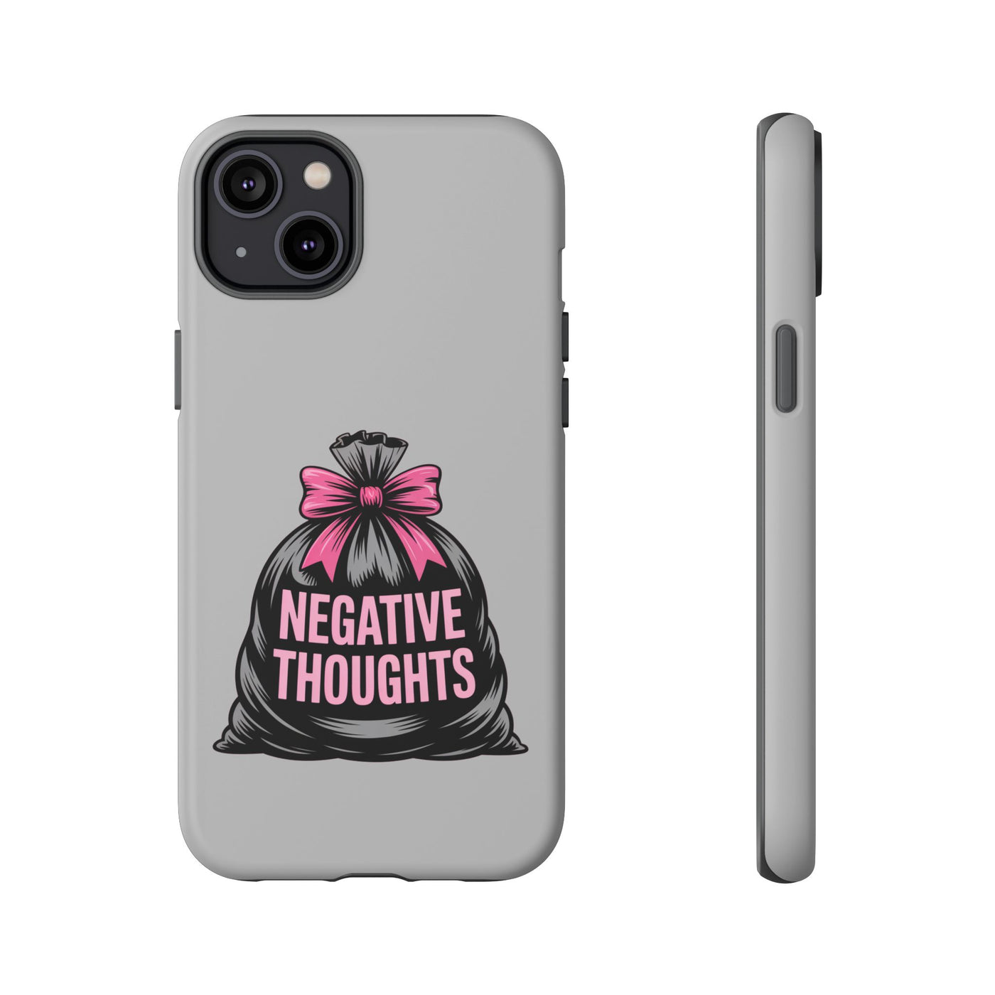 Negative Thoughts Phone Case, Tough Cases for Mental Wellness, Inspirational Gift, Motivational Phone Cover, Positive Vibes Protection