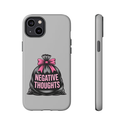 Negative Thoughts Phone Case, Tough Cases for Mental Wellness, Inspirational Gift, Motivational Phone Cover, Positive Vibes Protection