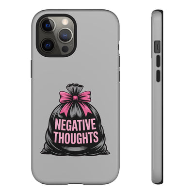 Negative Thoughts Phone Case, Tough Cases for Mental Wellness, Inspirational Gift, Motivational Phone Cover, Positive Vibes Protection