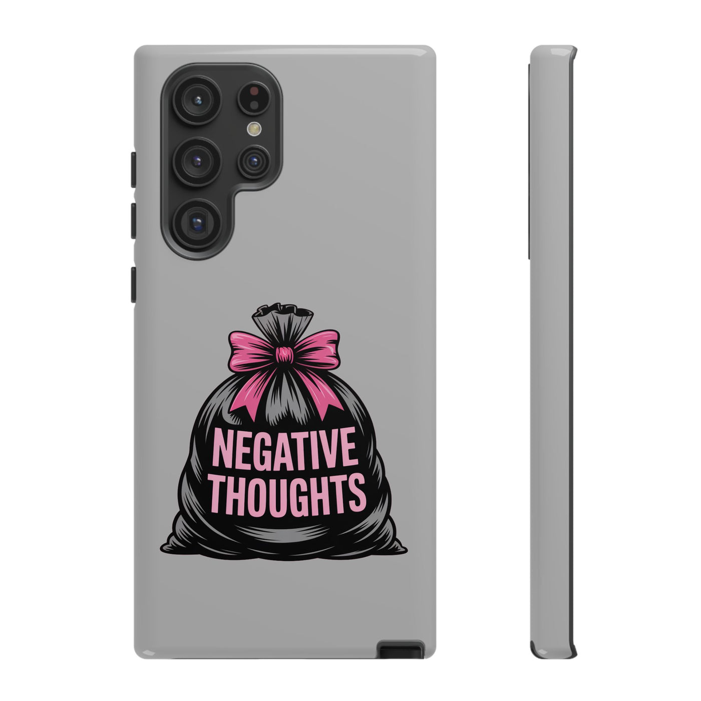 Negative Thoughts Phone Case, Tough Cases for Mental Wellness, Inspirational Gift, Motivational Phone Cover, Positive Vibes Protection