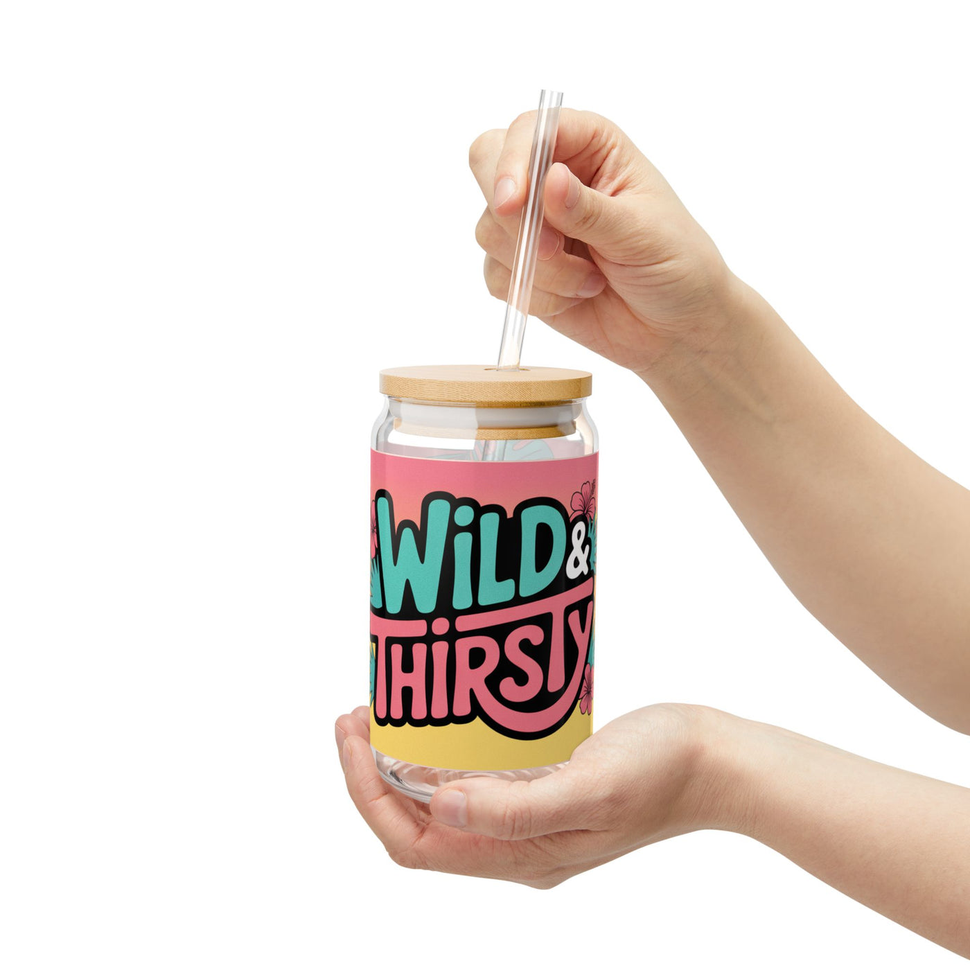 Wild & Thirsty - 16oz Sipper Glass