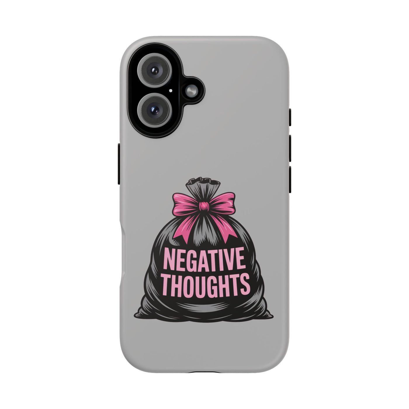 Negative Thoughts Phone Case, Tough Cases for Mental Wellness, Inspirational Gift, Motivational Phone Cover, Positive Vibes Protection