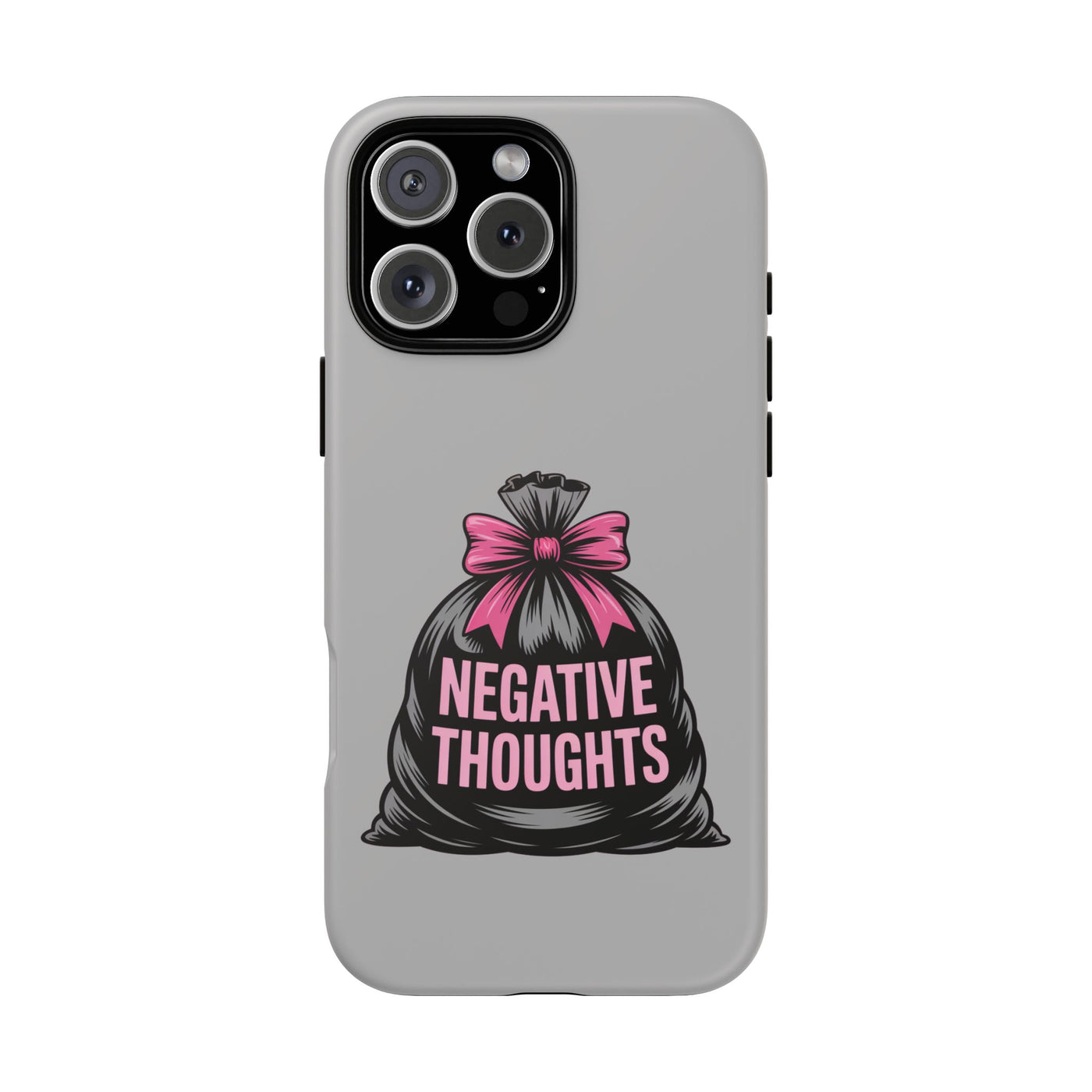 Negative Thoughts Phone Case, Tough Cases for Mental Wellness, Inspirational Gift, Motivational Phone Cover, Positive Vibes Protection
