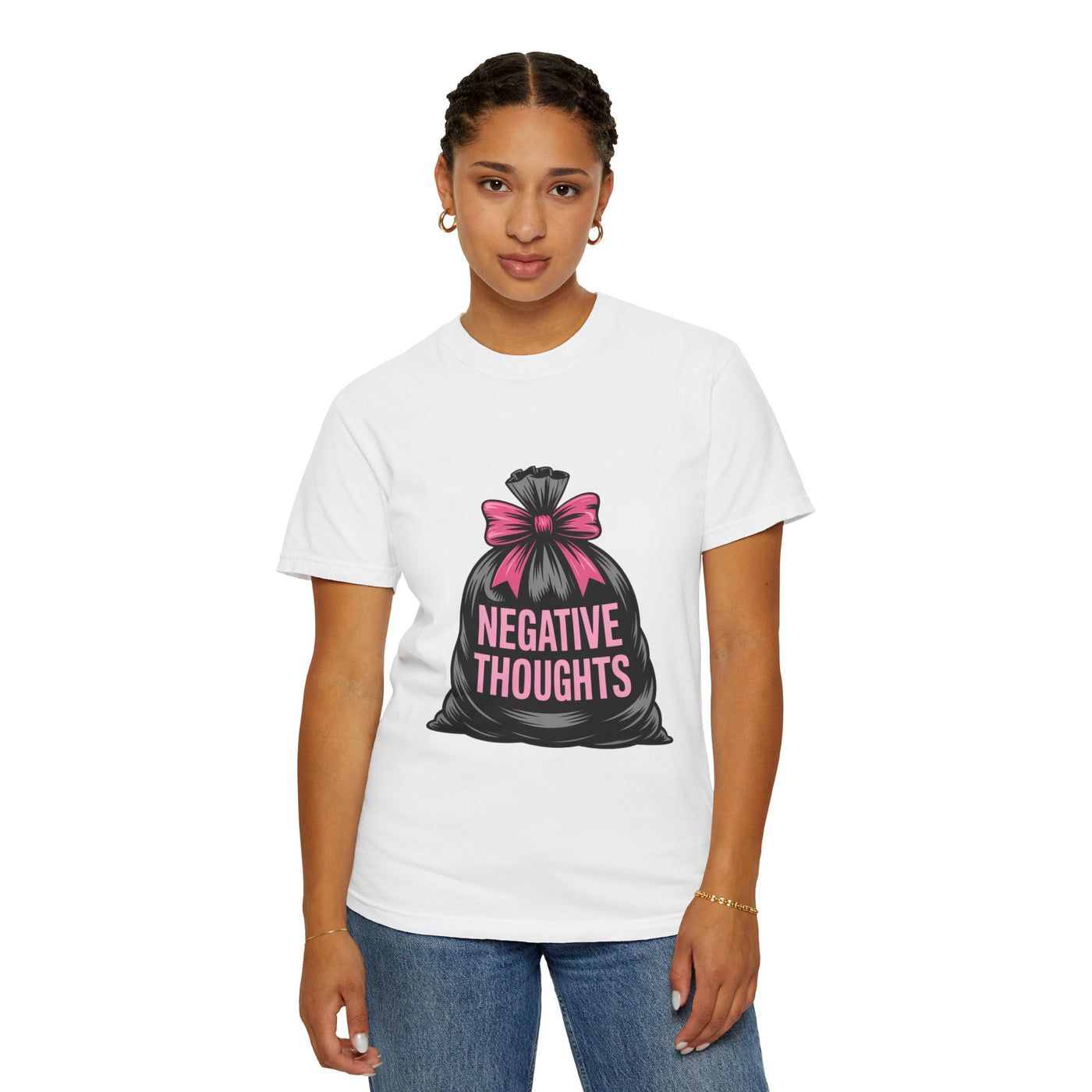 Negative Thoughts Graphic T-Shirt, Unisex Tee for Mental Health Awareness, Casual Gift for Friends, Self-Care Reminder, Motivational Fashion