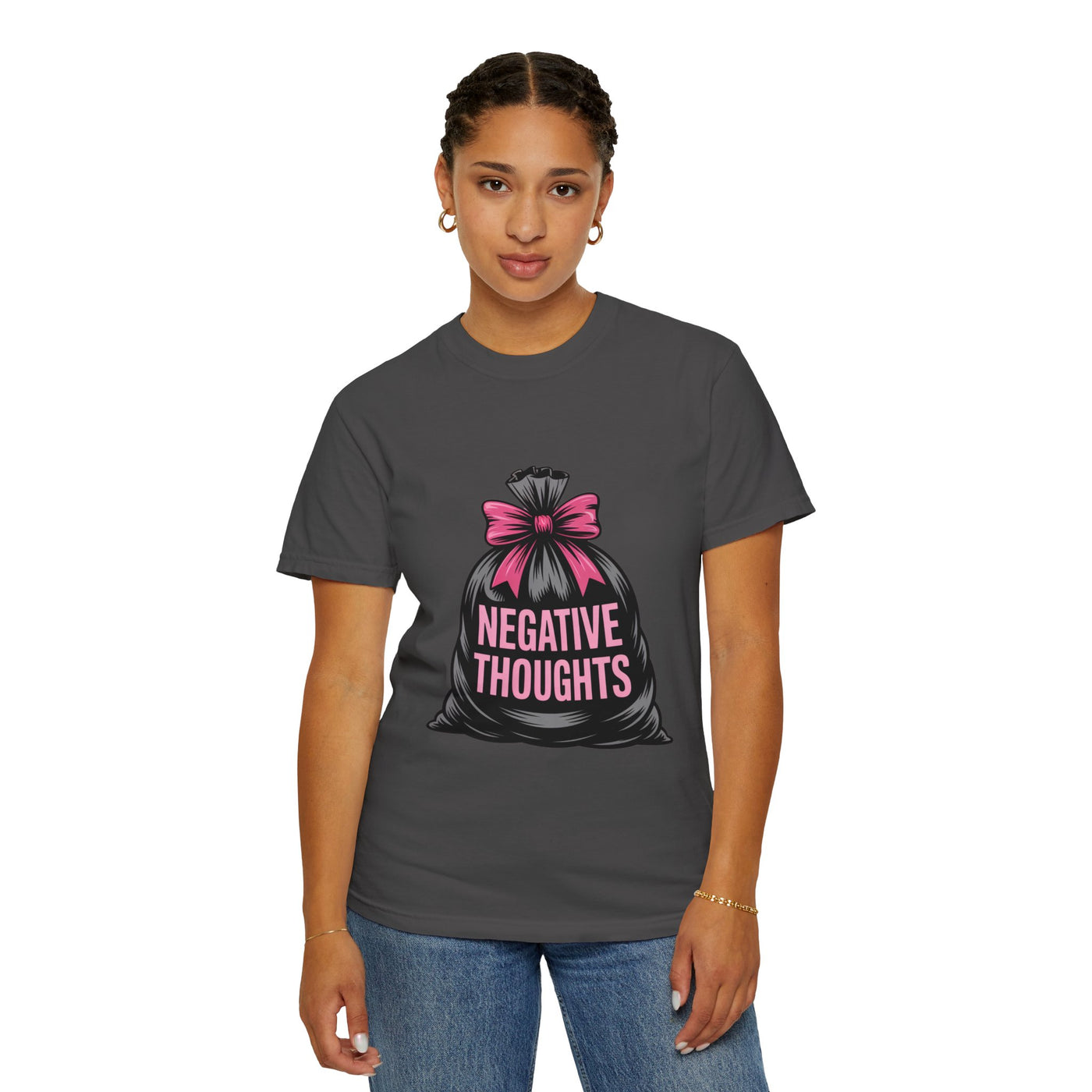 Negative Thoughts Graphic T-Shirt, Unisex Tee for Mental Health Awareness, Casual Gift for Friends, Self-Care Reminder, Motivational Fashion