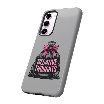 Negative Thoughts Phone Case, Tough Cases for Mental Wellness, Inspirational Gift, Motivational Phone Cover, Positive Vibes Protection