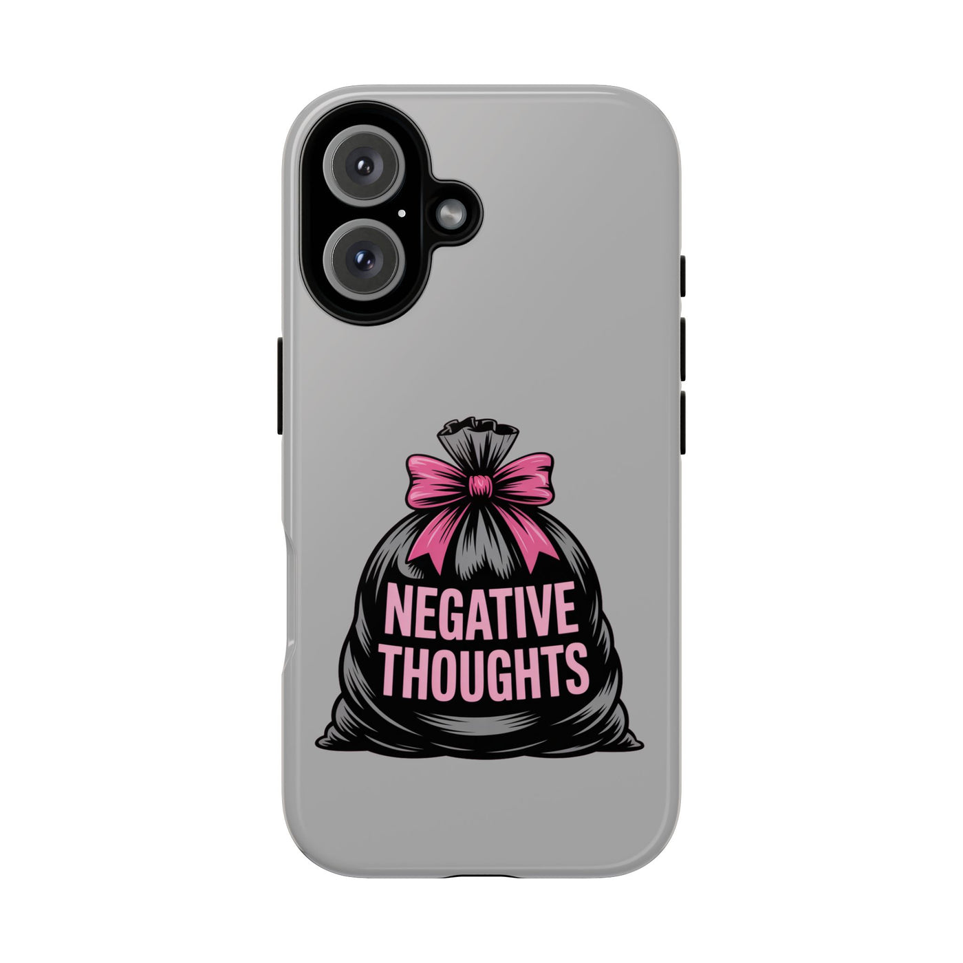 Negative Thoughts Phone Case, Tough Cases for Mental Wellness, Inspirational Gift, Motivational Phone Cover, Positive Vibes Protection