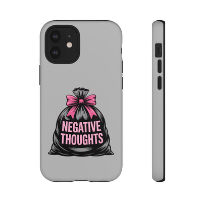 Negative Thoughts Phone Case, Tough Cases for Mental Wellness, Inspirational Gift, Motivational Phone Cover, Positive Vibes Protection