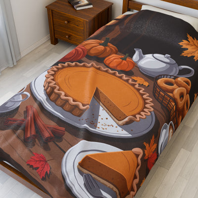 Cozy Fall Plush Velveteen Blanket