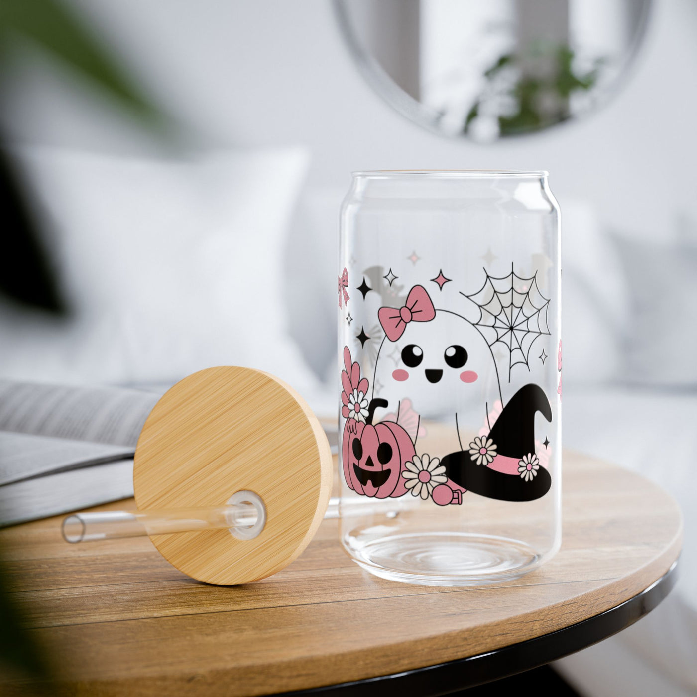 Halloween Themed Sipper Glass 16oz
