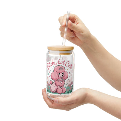 Bitchy But Cute – 16oz Sipper Glass