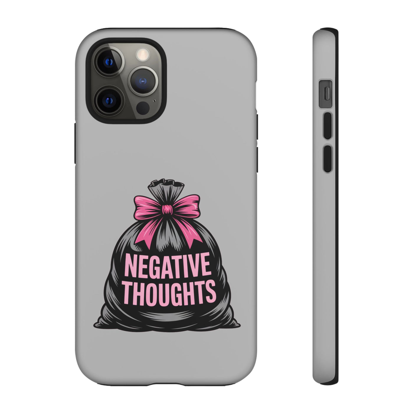 Negative Thoughts Phone Case, Tough Cases for Mental Wellness, Inspirational Gift, Motivational Phone Cover, Positive Vibes Protection
