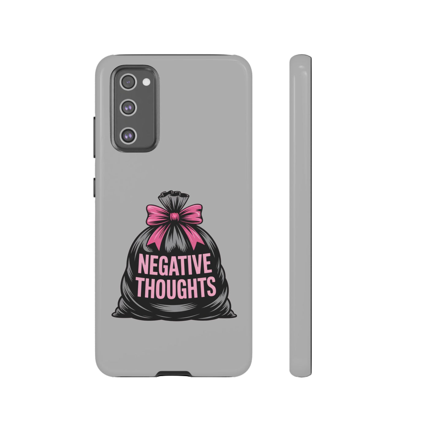 Negative Thoughts Phone Case, Tough Cases for Mental Wellness, Inspirational Gift, Motivational Phone Cover, Positive Vibes Protection