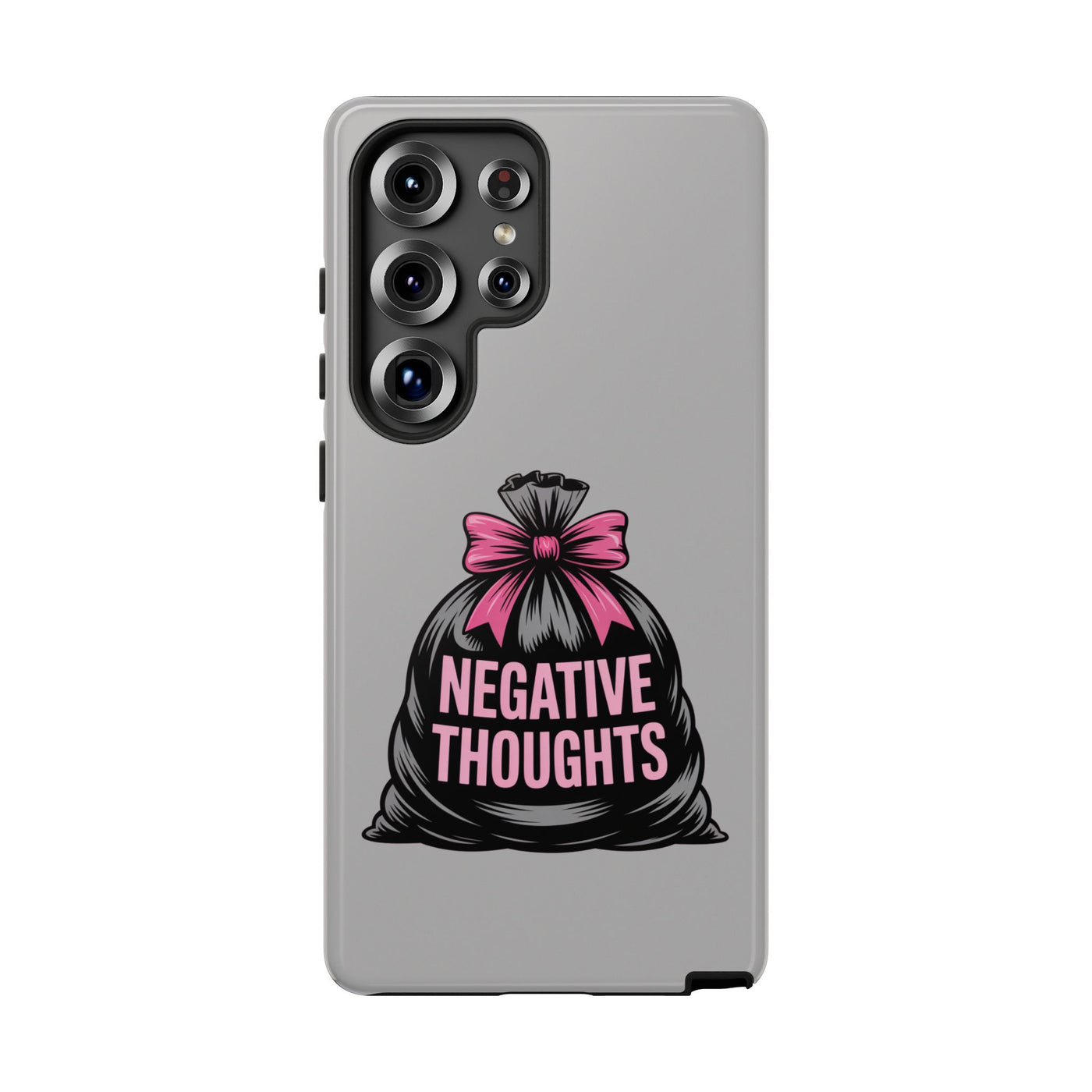 Negative Thoughts Phone Case, Tough Cases for Mental Wellness, Inspirational Gift, Motivational Phone Cover, Positive Vibes Protection